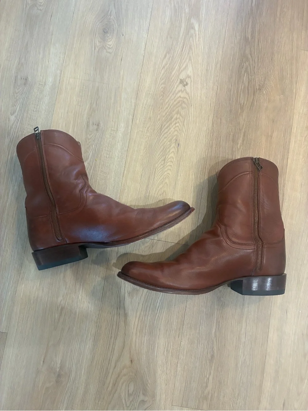 Tecovas The Dean Scotch Goat Zip Boots Men's 13EE Western Chelsea Leather Boots